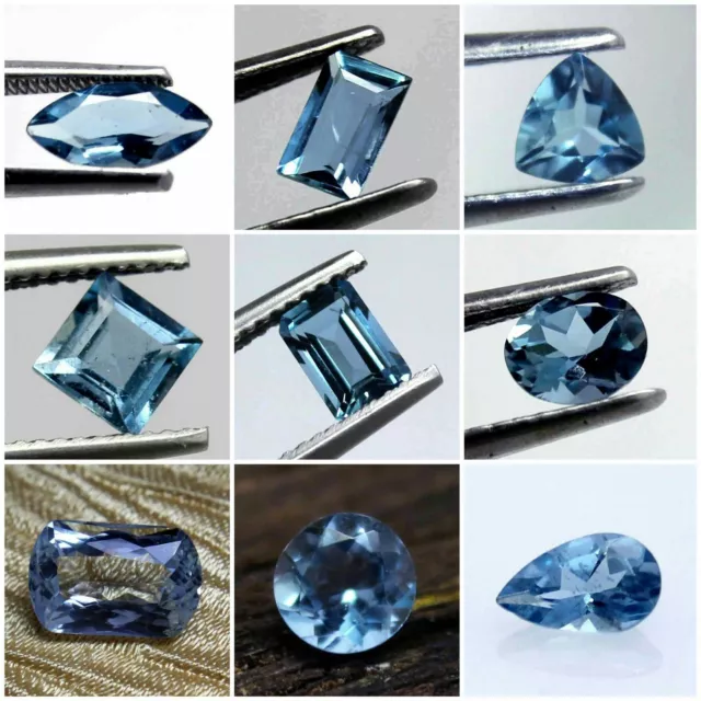 Natural Dark Blue Eye Clean Aquamarine Faceted Loose Gemstone In Wholesale Price