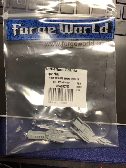 Warhammer 40k Battlefleet Gothic FORGE WORLD Grey Knights Strike Cruiser BFG OOP