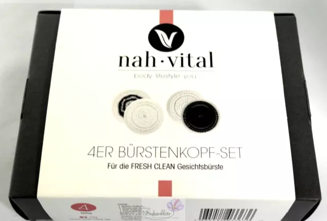 nah vital 4er Bürstenkopf-Set für die FRESH CLEAN Gesichtsbürste 4 Ersatzbürsten