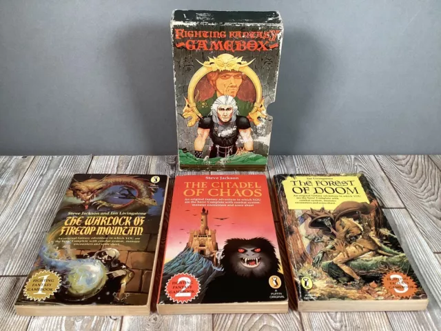 Fighting Fantasy Gamebox 1983 Game Books 1-3 - Steve Jackson & Ian Livingston