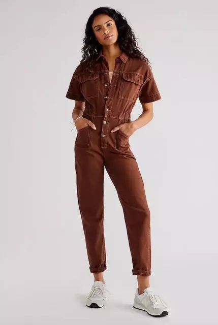 Free People We The Free Marci Jumpsuit Brown Women’s Size XS