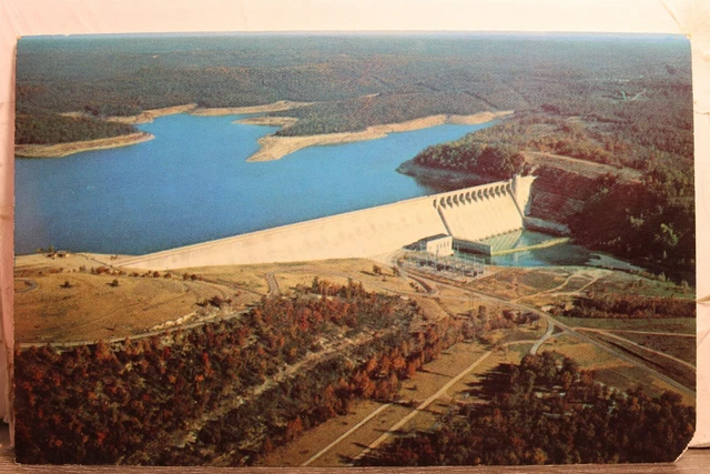 Arkansas AR Norfork Dam Lake Mountain Home Aerial Postcard Old Vintage Card View