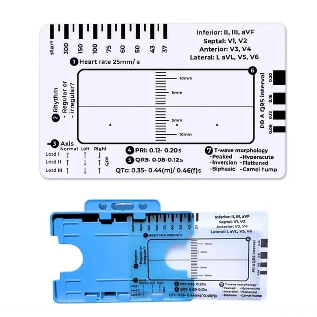 CLINICAL ELECTROCARDIOGRAM REFERENCE Guide Card For Efficient Heart ...