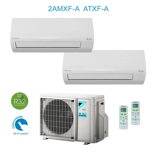Daikin 2AMXF50A + ATXF35A + ATXF35A Climatiseur Siesta Dual Split 2x 12000Btu A+