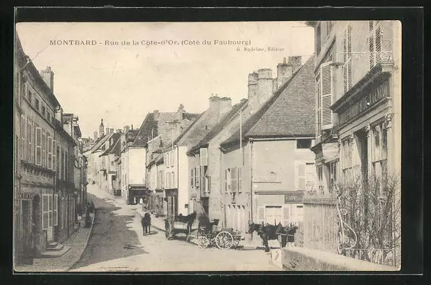 CPA Montbard, Rue de la Cote-d´Or, vue de la rue 1905