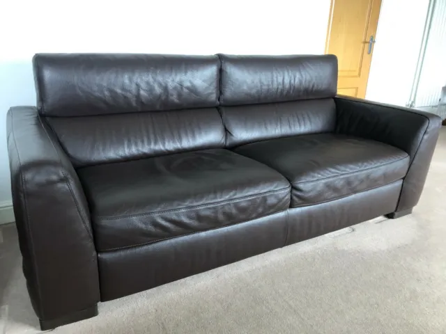 Italsofa Leather 3 Seater Sofa 100 00