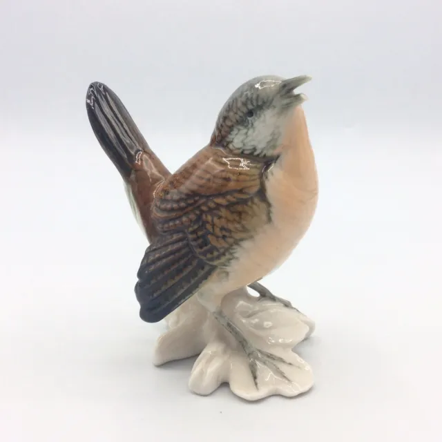Sujet figurine oiseau en porcelaine de Saxe signé Karl Ens XXème