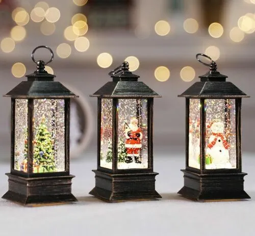 Lámpara LED Linterna de Navidad Santa Claus muñeco de nieve Navidad Árbol Adorno Regalo Decoración