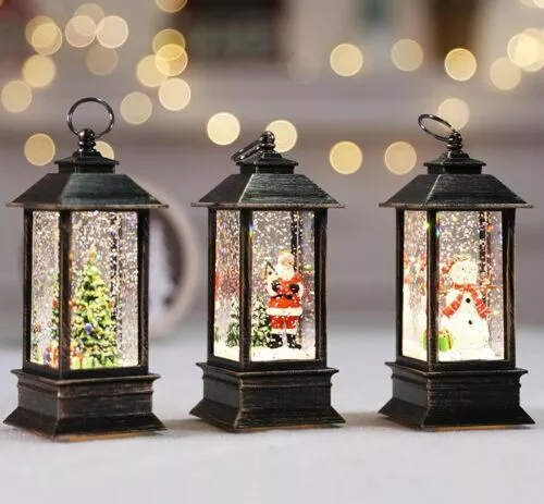 Lámpara LED Linterna de Navidad Santa Claus muñeco de nieve Navidad Árbol Adorno Regalo Decoración