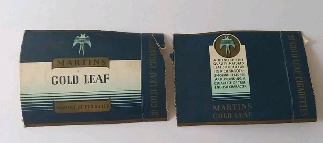 gold leaf cigarettes uk CIGARETTE PACKET FRONT - Martins Gold Leaf Cigarettes - 20s - Empty Cig  Packet £3.26