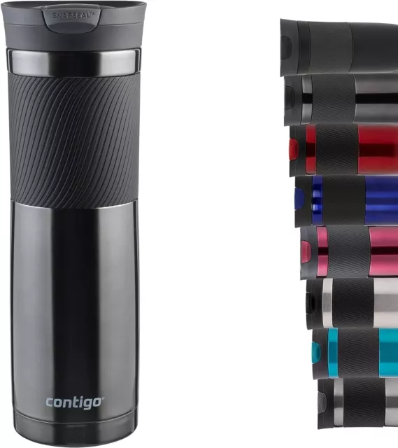 Contigo Byron Snapseal Reisebecher Stahl Thermobecher Kaffeetasse 590ml BPA kostenlos