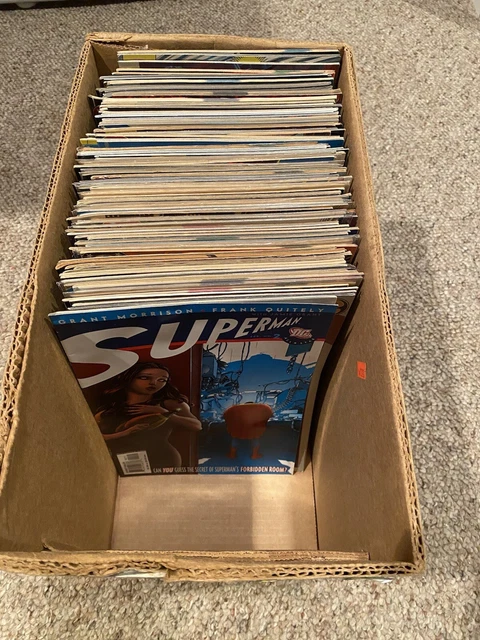 dc comics lot short box 100+ batman superman titans vertigo all stars hellblazer