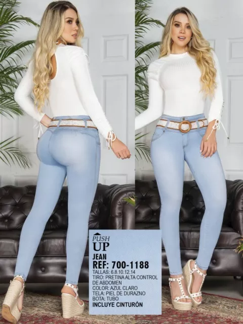 Colombian Push Up Skinny Tummy Tuck Jeans Butt Lifter Pantalon Levanta Cola  Sexy