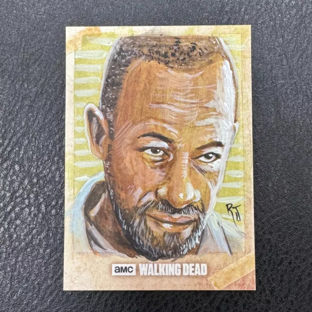 Topps Walking Dead Artist Autograph Sketch Card Auto by Jimenez 1/1 WD 12