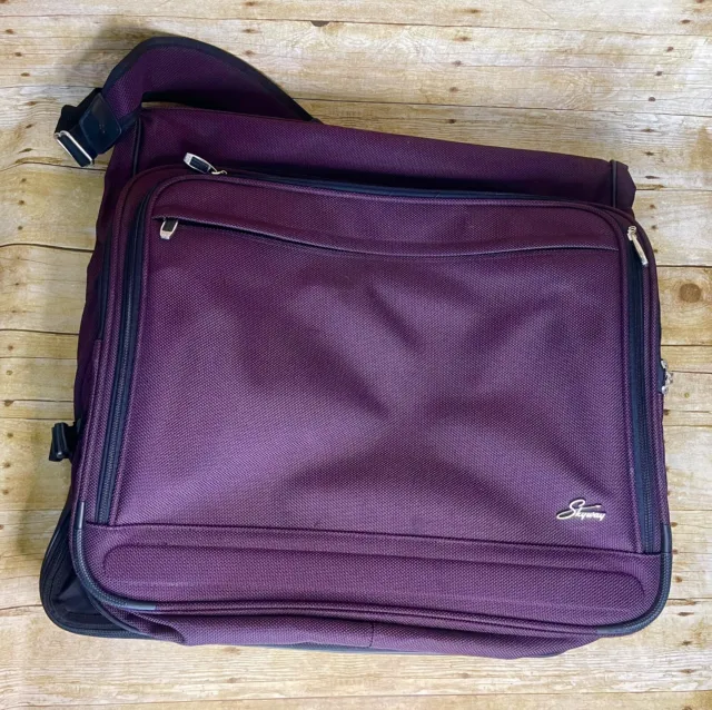 Varsity 3 Skyway Purple Garment Bag Folder Travel Suit Dress Clothing Luggage