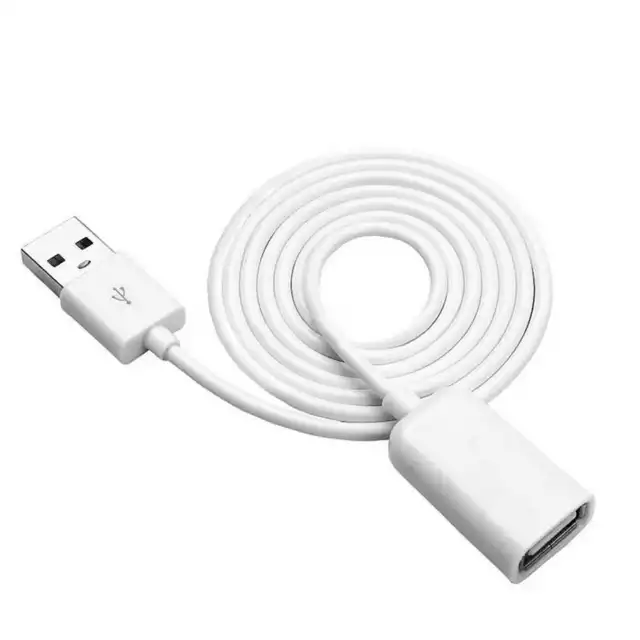 1m USB 2.0 Anschluß VERLÄNGERUNGs- Kabel Verlängerung weiß Stecker A Buchse