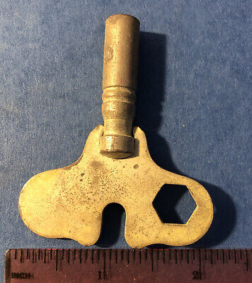 Antique Clock Key - Single Square End Key - for Clocks - Hex hole in handle