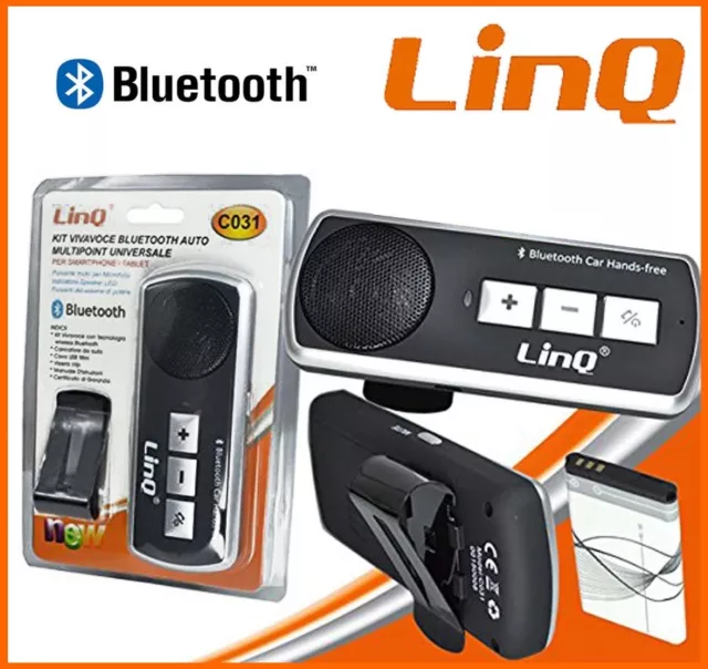 Récepteur Bluetooth Voiture Fonction Kit Mains Libres, LinQ - Noir -  Français