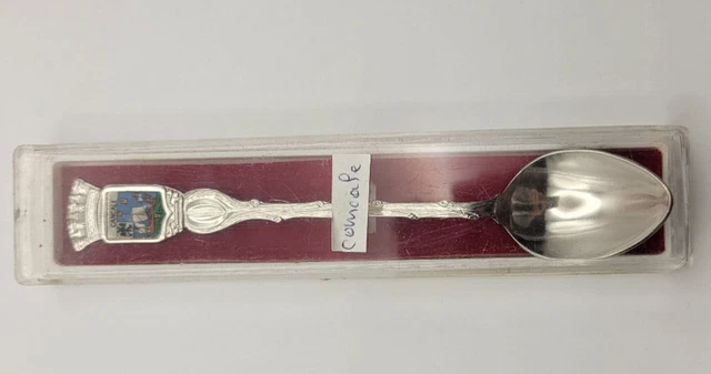 Petite Cuillère De Collection - Blason Dieppe - Métal Argenté Avec Poinçon