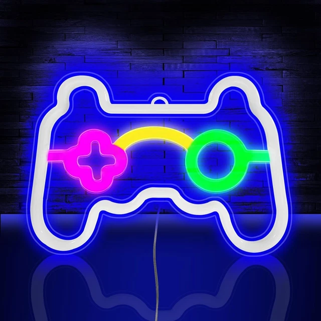 GAME NEON SIGN, Neon Light Gaming LED Lights, NonDimmable Blue Light