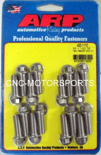 Arp Header Bolt Kit 400-1110 Universal 5/16 Wrench 3/8 Size Qty 16