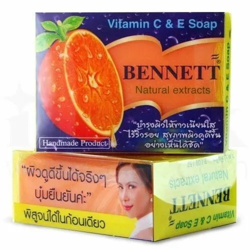 Bennett Vitamin C&E Soap Thai Handmade Product Herbal Oil 130g pack of 3