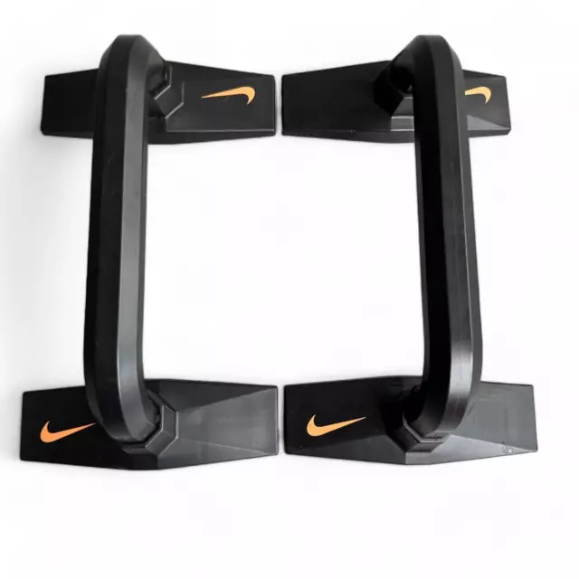 Empuñaduras push-up Nike agarre acolchado estable pies extraíbles negro naranja 3