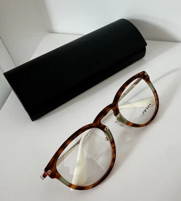 Prada PR 02VV Brown Havana Eyeglasses Frames Women 49-22-140 Italy Prada PR 02VV CATWALK Phantos Eyeglasses For Women main image 4