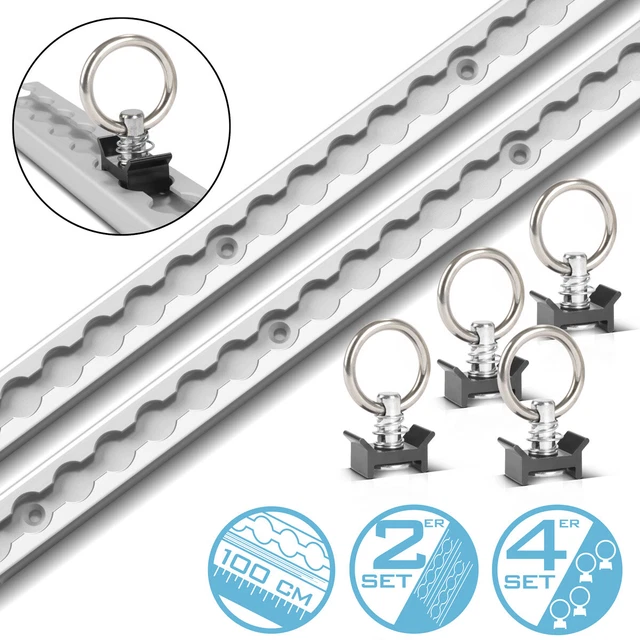 2x Aluminium Airlineschienen 30cm - Zurrschienen Für LKW & Anhänger 400kg Tragkraft