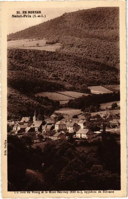 CPA Saint-Prix Un corner du Bourg et le Mont Beuvray FRANCE (953222)