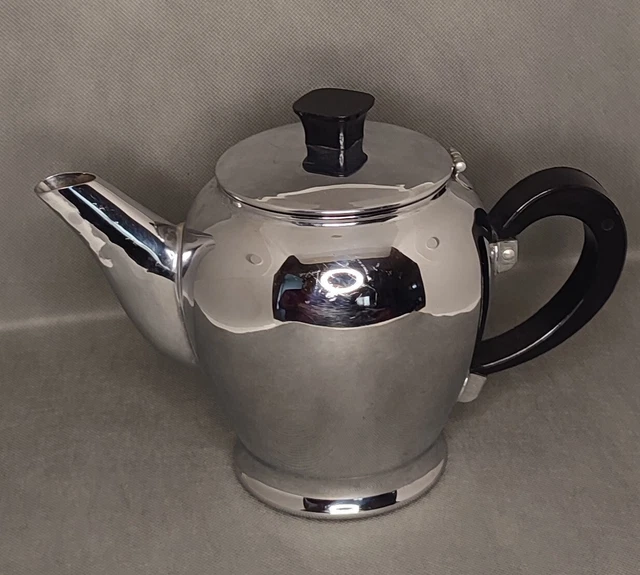 CAFETIÈRE/THÉIÈRE CHROMÉE ANNÉES 60 Vintage Bakélite EUR 15,00