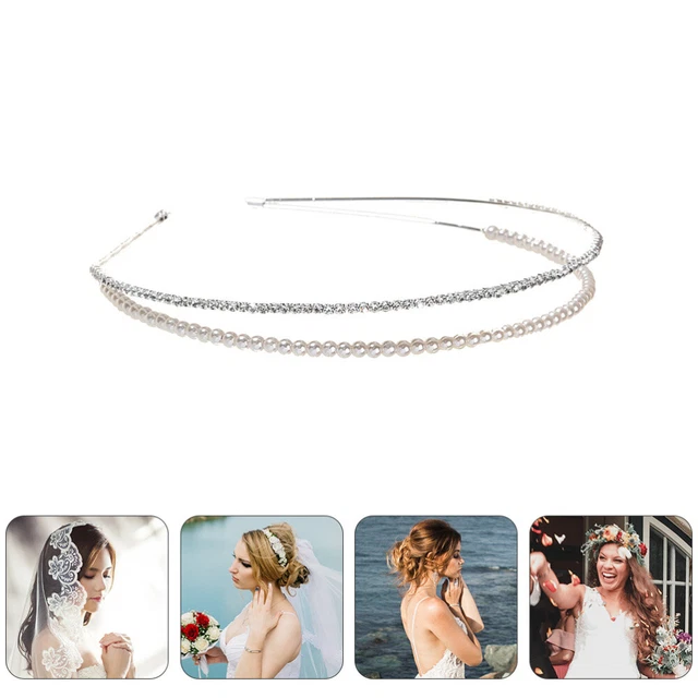 Fasce per capelli per donna strass fascia per capelli metallo strass sposa
