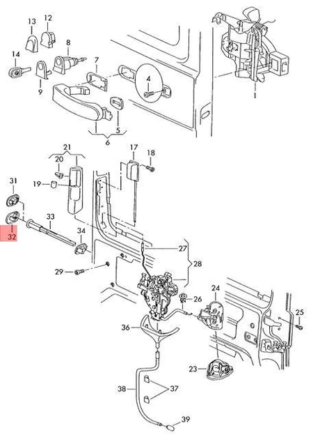 Genuine VW Guide – 7H0829721B For T5 T6 Transporter/Campmobile – Made In Germany