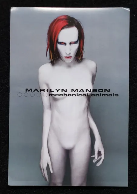 Marilyn Manson Mechanical Animals RARE Original 1998 Record Promo Postcard 4x6