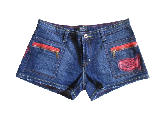 Mini short en jean femme occasion Von Dutch Taille 38
