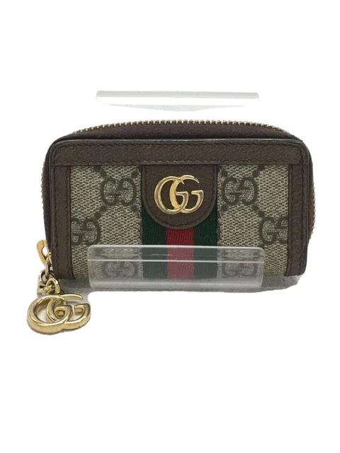 GUCCI 523157 OPHIDIA Key Pouch Coin Case GG Supreme Canvas Marmont