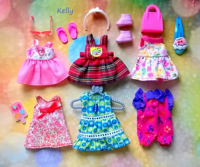 🐠🐠🐠Barbie Kelly Chelsea doll clothes, accessories plus shoes#D💦💦💦