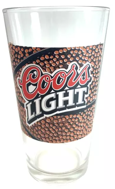 Coors Light Cup Glass Barware Beer Football Sports Libbey Pint American Ale