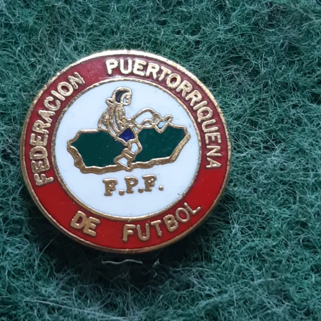 Football badge.Federation association PUERTO RICO enamel vintage stick pin