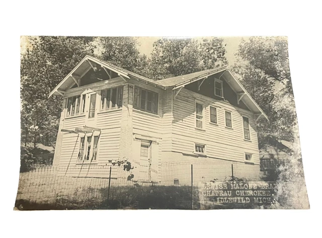 Rare Lewise Malone Braxton Chateau Cherokee Idlewild, Mich Black Resort Postcard