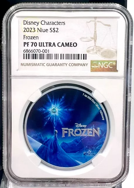 2023 Niue $2 Disney Frozen 10th Anniversary  1 oz Silver Coin - NGC PF 70 UCAM
