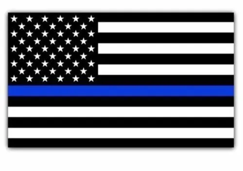 Blue Lives Matter Police USA American Thin Line Flag Car Decal Sticker 3" x 1.8"