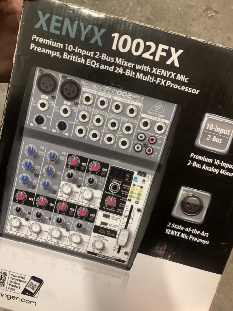 BEHRINGER xenyx 1002FX mixer professionale multieffetti 10 ingressi