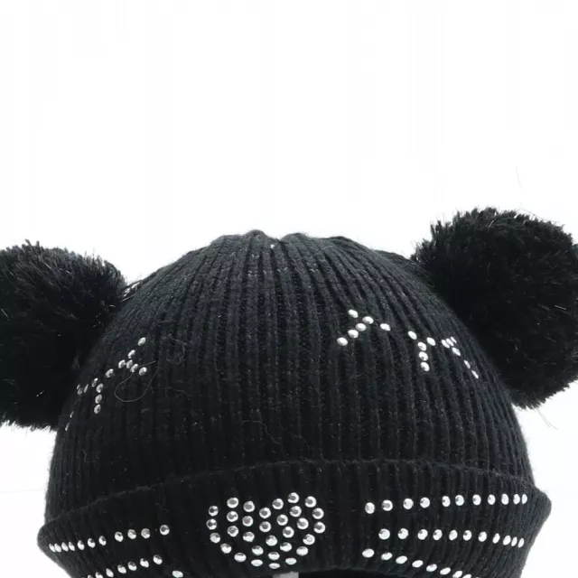 Cappello a bobble nero acrilico Debenhams taglia unica - design gatto 3