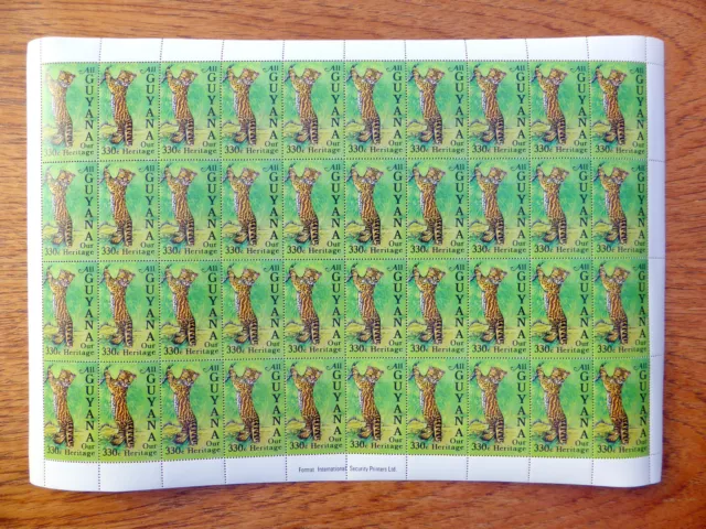 GUYANA Wholesale 1985 Wildlife 330c in Complete Sheet of 40 LOWER PRICE FP2441