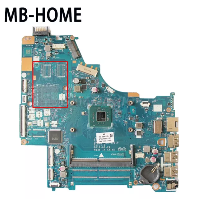 For HP 15-BS laptop motherboard EPG52 LA-G121P With N4000 CPU DDR4 mainboard