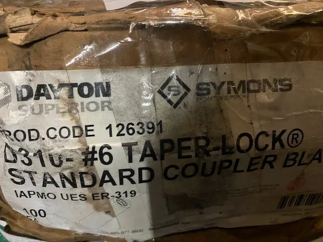 (Case of 100) Dayton D310 #6  Standard Coupler, Black