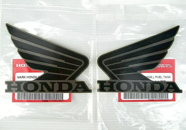 ORIGINAL Honda-CBR Wing Flügel-10cm-SCHWARZ/DUNKEL GRAU-Sticker-Aufkleber-100mm