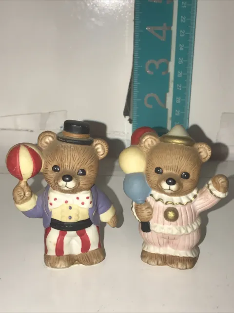 Homco Porcelain Figurines 1449 Set Of 2 Circus Bears