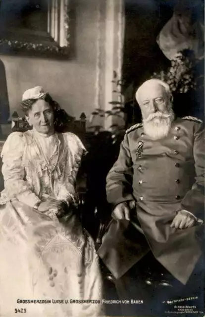 Ak Adel Grossherzogin Luise + Grossherzog Friedrich Von Baden